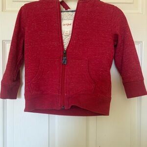 Cat & Jack Cherry Red Sherpa-Lined Zip Hoodie for Kids